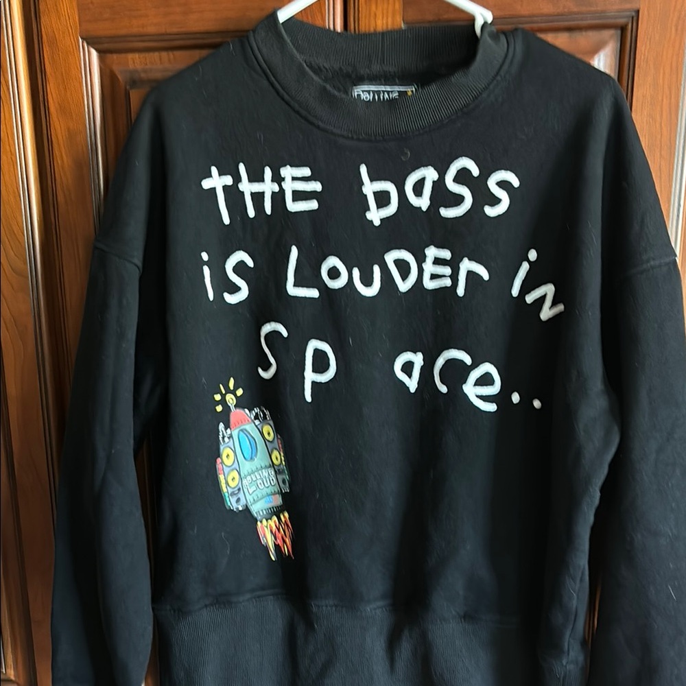 Black Rolling Loud Sweatshirt with Space Theme